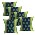Pink Parrot Silk Decorative Embroidered Cushion Covers (40 X 40 Cm, Multicolour)  Set Of 5 Pieces