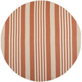SAFAVIEH Courtyard Collection 5'3'' Round Terracotta/Beige CY6062 Stripe Indoor/ Outside Waterproof Easy cleansingPatio Backyard