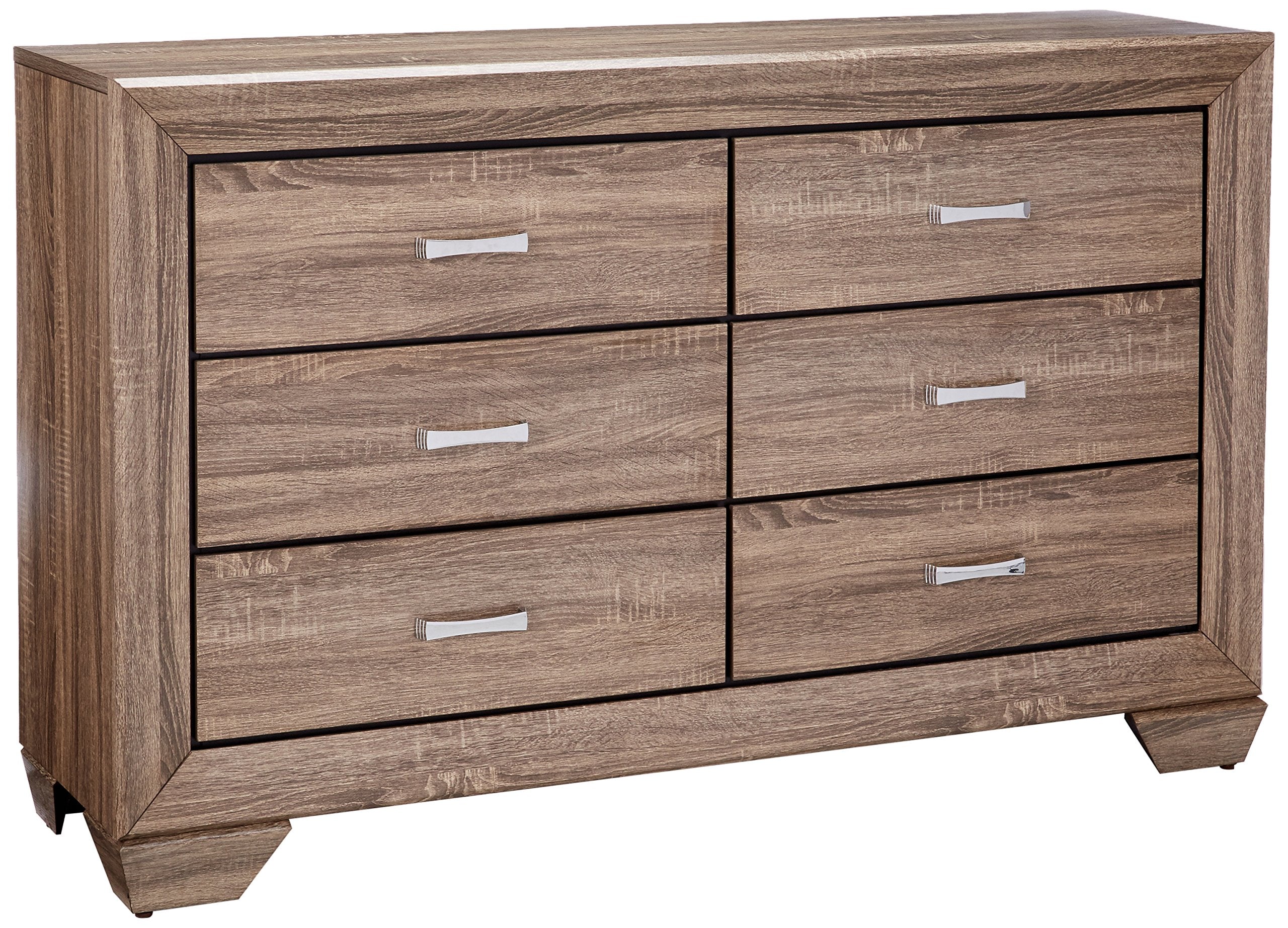 Coaster Home Furnishings Kauffman 6-Drawer Dresser, Washed Taupe