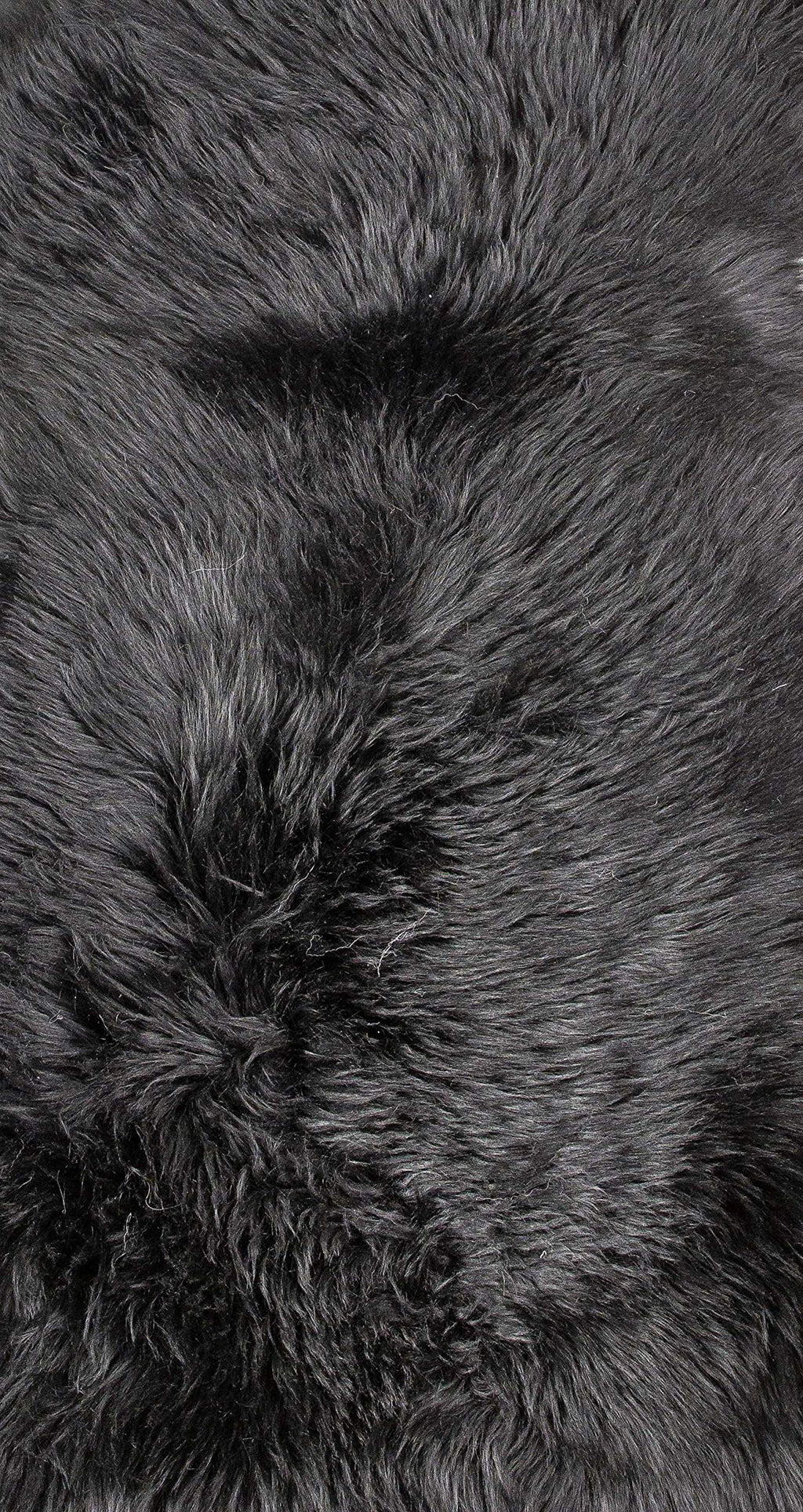 HomeRoots 2' X 3' Black New Zealand Natural Sheepskin Rug