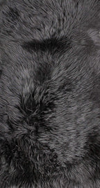 HomeRoots 2' X 3' Black New Zealand Natural Sheepskin Rug