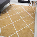 JONATHAN Y SEU102E-4 Cole Minimalist Diamond Trellis Indoor -Area Rug, Geometric, Solid, Diamond, Easy-Cleaning, Bedroom, Dining