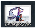 Malden International Designs 4x6 or 5x7 Daddy & Me Distressed Expressions Picture Frame Silver Finish Daddy & Me Word Attachment