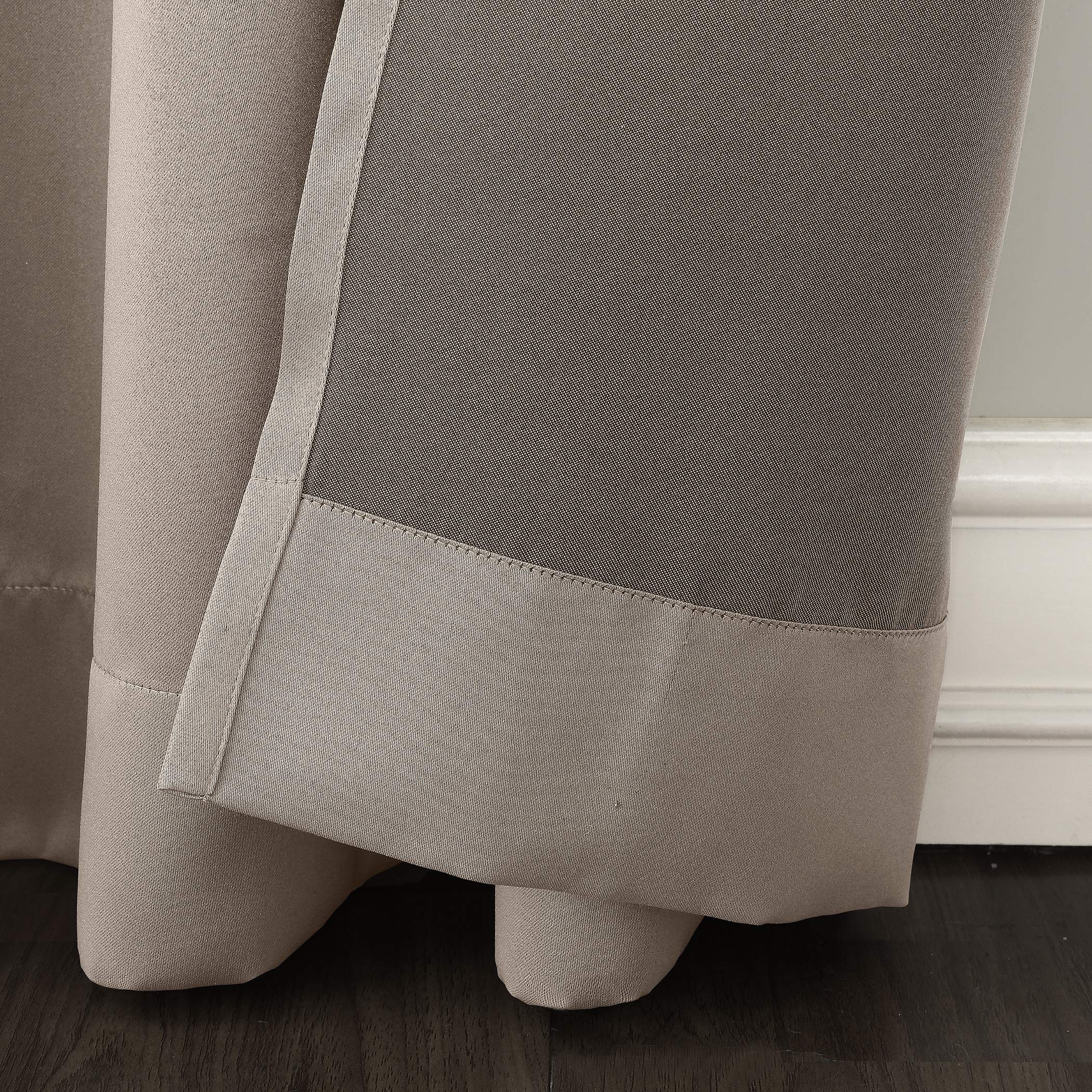 Sun Zero Becca Energy Efficient Grommet Curtain Panel, 40'' X 95'', Stone