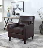 Best Master Furniture Cassidy Faux Leather Living Room Accent Arm Chair, Espresso