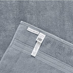 Amrapur Overseas | Artesia Damask 6 Piece Reversible Yarn Dyed Jacquard Towel Set (Sterling Blue)
