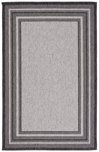 Safavieh Courtyard Collection 4' X 5'7' Light Grey/Black Cy8475 Indoor/ Outdoor Patio Backyard Mudroom Accent Rug