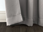 Sun Zero Easton Energy Saving Blackout Rod Pocket Curtain Panel, 40' X 63', Gray