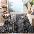 SAFAVIEH Adirondack Collection X-Large Area Rug - 11 x 15, Black & Silver, Moroccan Boho Distressed Design, Non-Shedding & Eas