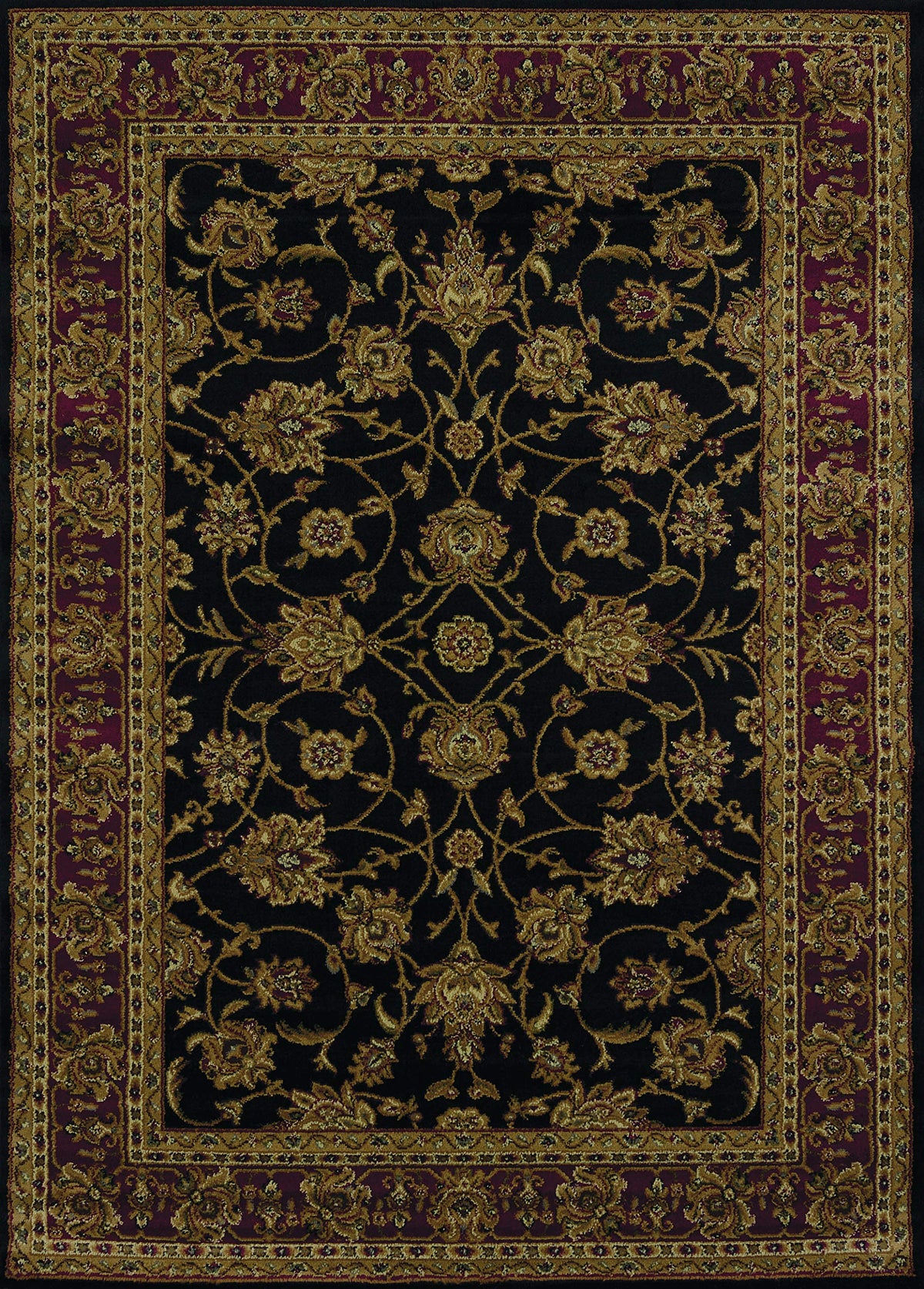 United Weavers Of America Reza Area Rug, 710 Inch  X 106 Inch , Black