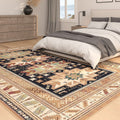 Sonoma Gypsy Rust, Black, Ivory, Aqua Viscose Area Rug