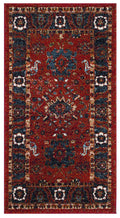 SAFAVIEH Vintage Hamadan Collection Accent Rug - 23 x 4, Orange & Blue, Traditional Persian Design, Non-Shedding & Easy Care, 