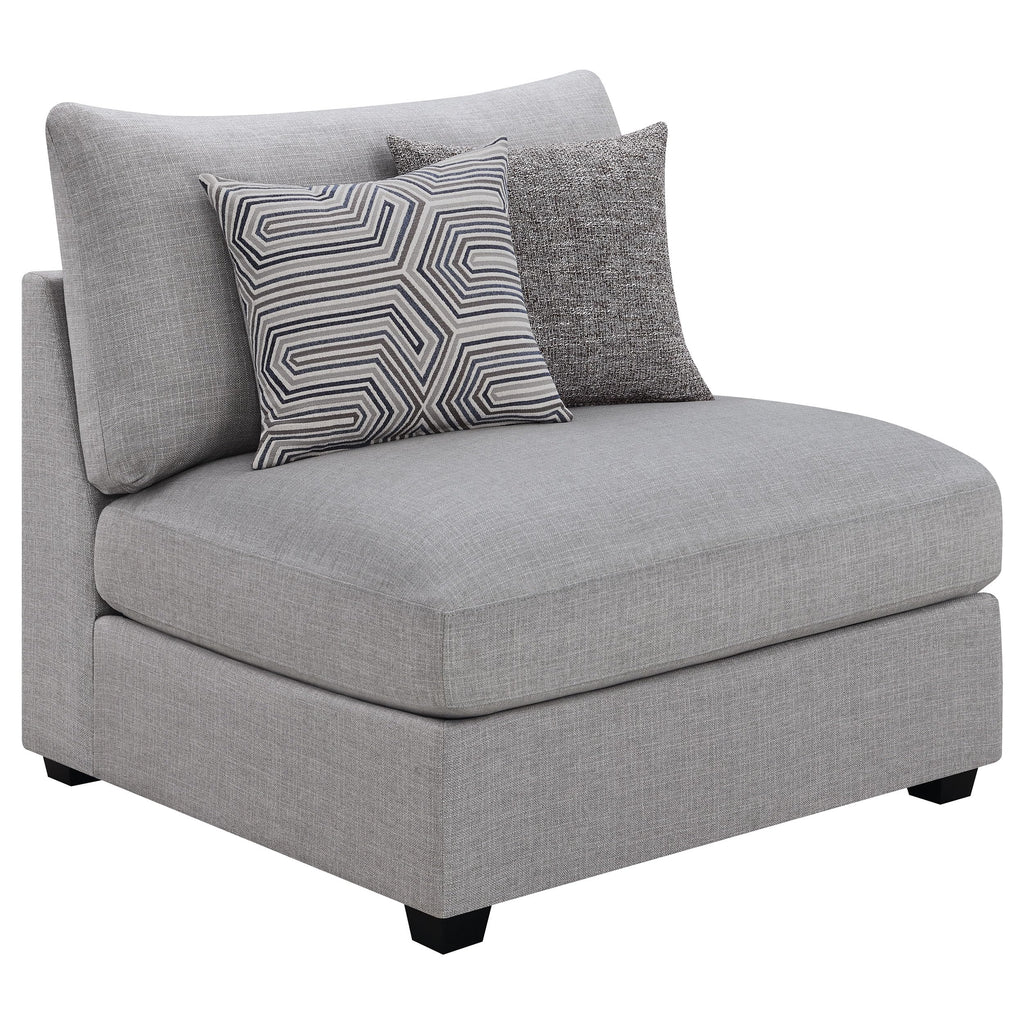 Scott Living Coaster 551511 Cambria Upholstered Armless Chair Grey
