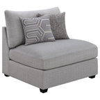 Scott Living Coaster 551511 Cambria Upholstered Armless Chair Grey