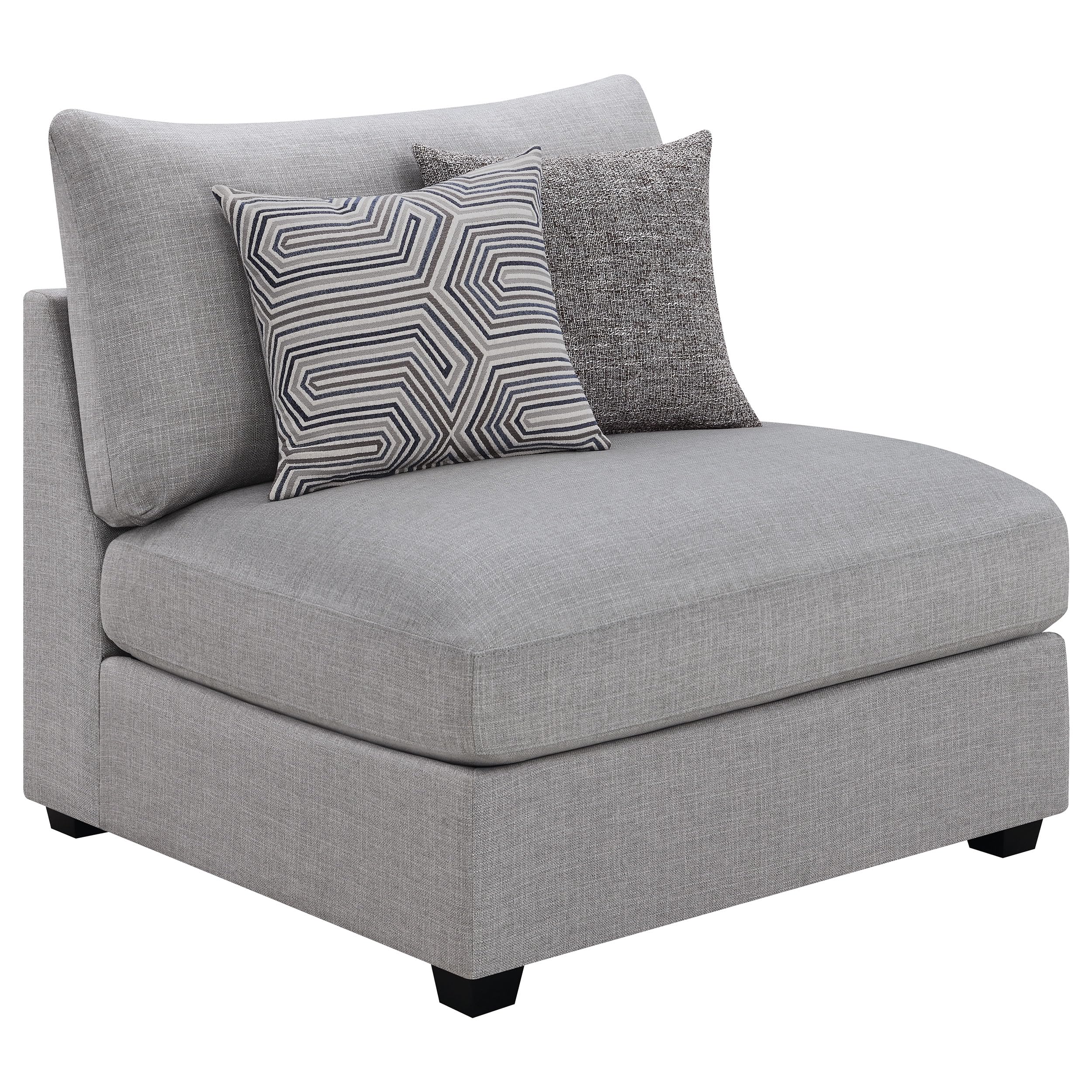 Scott Living Coaster 551511 Cambria Upholstered Armless Chair Grey