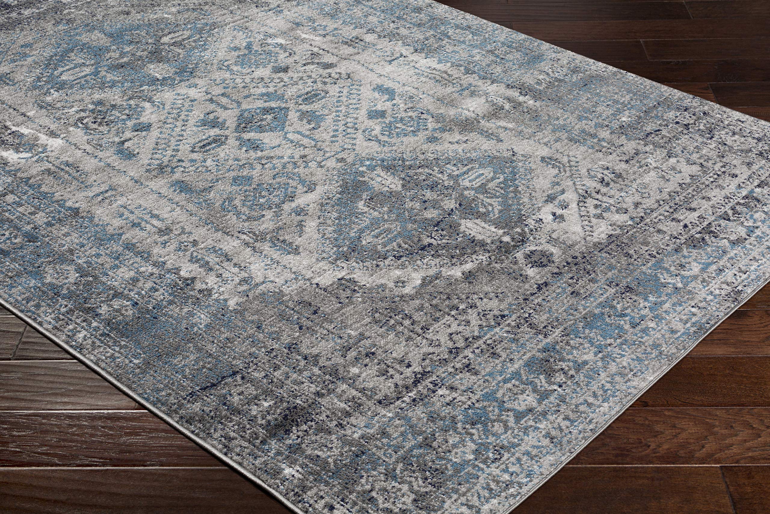 Livabliss Desta Vintage Oriental Area Rug,7'10'' X 10'2'',Blue/Grey