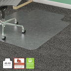 Lorell, LLR25756, PlushMat Wide Lip Chairmat, 1 / Each, Clear