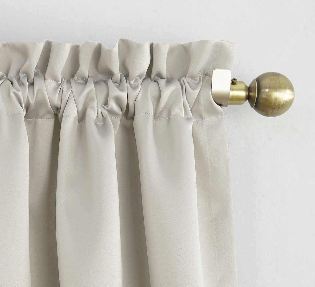 Sun Zero Easton Energy Saving Blackout Rod Pocket Curtain Panel, 40' X 84', Pearl