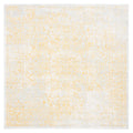 SAFAVIEH Evoke Collection Accent Rug - 3 Square, Ivory & Gold, Distressed Design, Non-Shedding & Easy Care, Ideal for High Traf