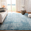 SAFAVIEH Evoke Collection 12 x 18 Blue/Ivory EVK256C Oriental Distressed Non-Shedding Living Room Bedroom Dining Home Office A