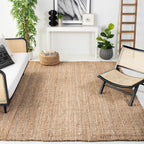 SAFAVIEH Natural Fiber Collection Area Rug - 6' x 9', Natural, Handmade Farmhouse Jute, Ideal for High Traffic Areas in Living R