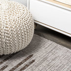 Jonathan Y Smb124A-28 Zolak Berber Stripe Geometric Indoor Outdoor Area-Rug Bohemian Contemporary Easy-Cleaning Bedroom Kitchen Backyard Patio Non Shedding, 2 X 8, Beige/Brown