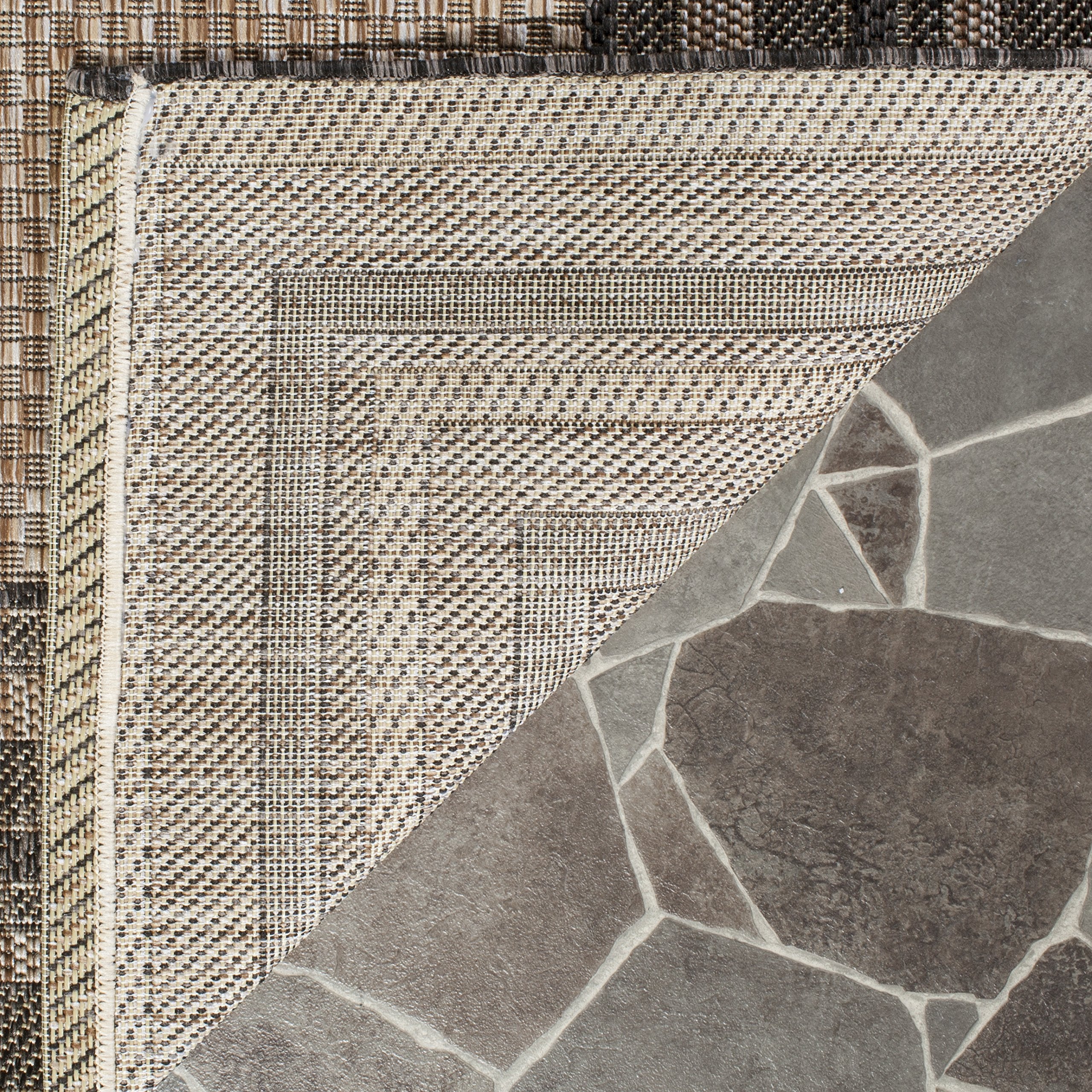 Safavieh Courtyard Collection 2'3' X 14' Natural / Black Cy8475 Indoor/ Outdoor Patio Backyard Mudroom Runner Rug