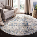 SAFAVIEH Madison Collection 4 Round Grey/Ivory MAD603F Oriental Snowflake Medallion Distressed Non-Shedding Dining Room Entrywa