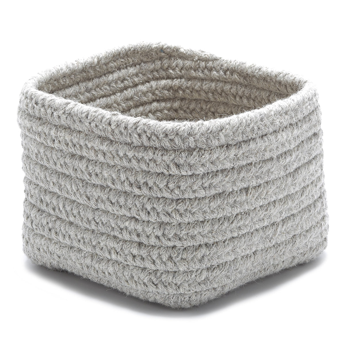 Natural Shelf Storage Square Basket, 11 By 11 By 8-Inch, Light Gray