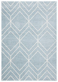 SAFAVIEH Adirondack Collection Accent Rug - 26 x 4, Blue & Ivory, Modern Geometric Design, Non-Shedding & Easy Care, Ideal for