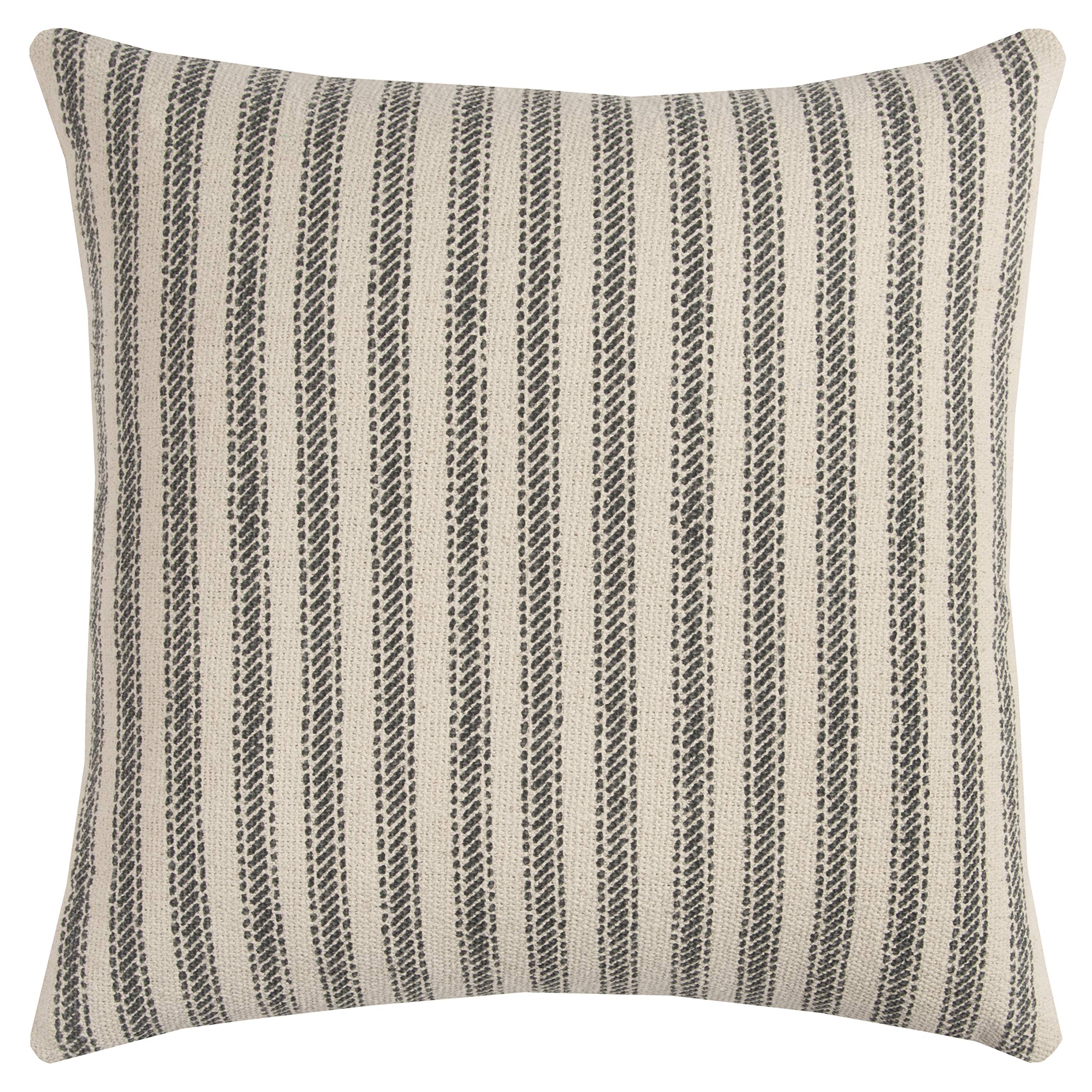 Rizzy Home | T11038 | 20"x20" Brown/Neutral Decorative Pillow | Down Fill