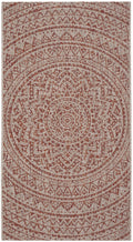 Safavieh Courtyard Collection 2'7' X 5' Light Beige/Terracotta Cy8734 Indoor/ Outdoor Waterproof Easy Cleaning Patio Backyard Mudroom Area Rug