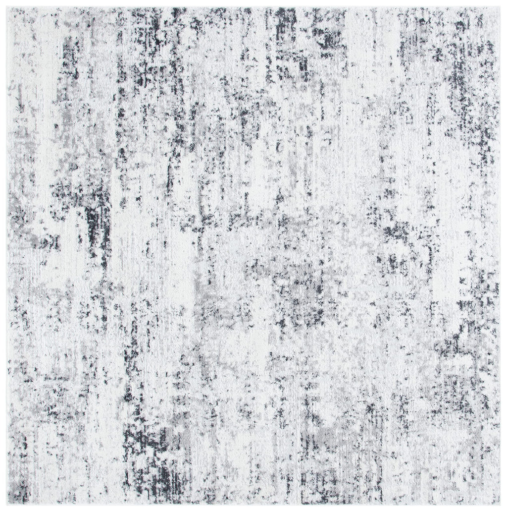 Safavieh Amelia Collection 9' Square Ivory/Grey Ala700C Modern Abstract Non-Shedding Living Room Bedroom Dining Home Office Area