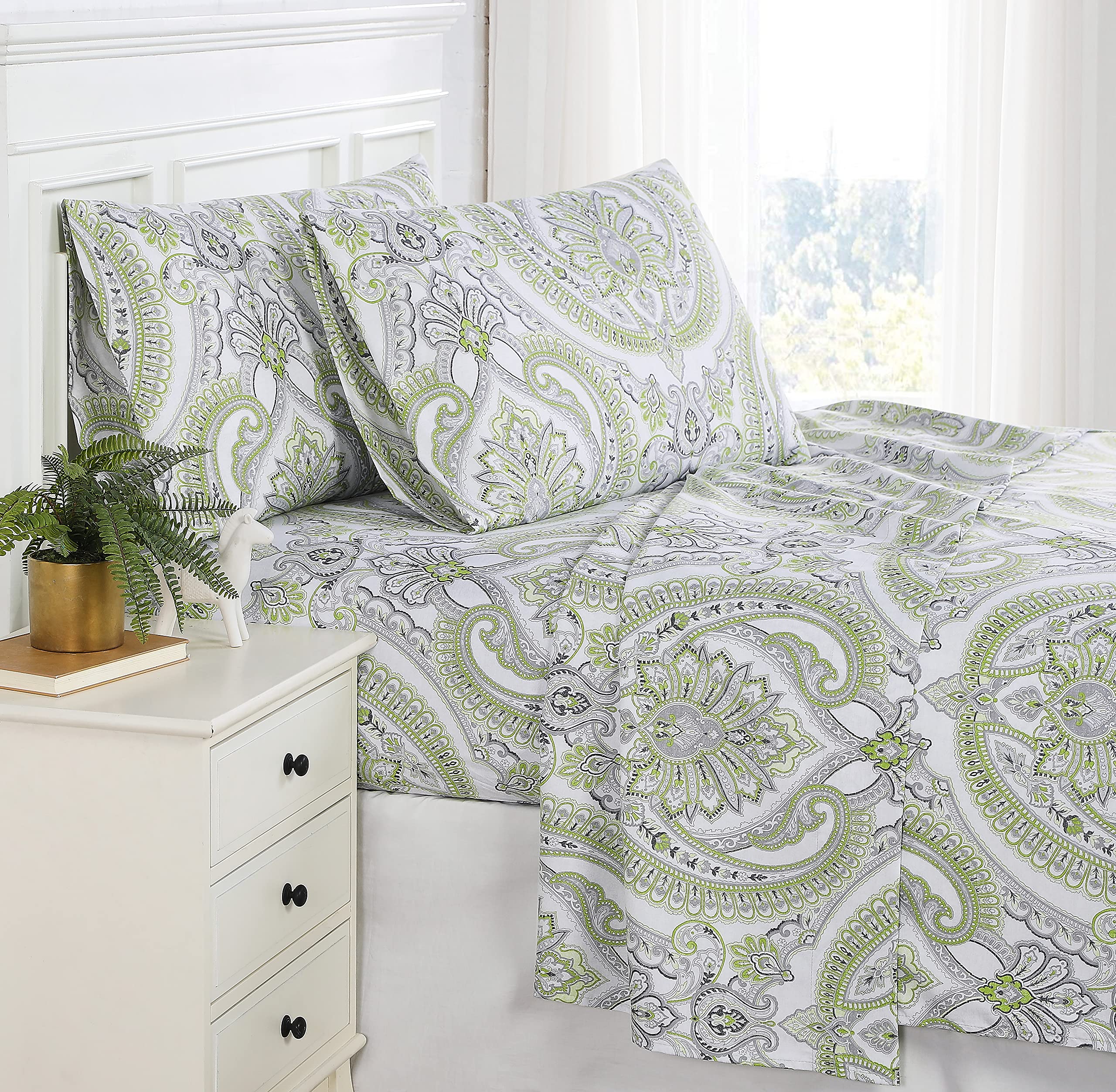Southshore Fine Living, Inc. Pure Melody Collection, 4-Piece, 14-Inch Deep Pocket Sheet Set, Easy Care, Shrinkage Free Set With