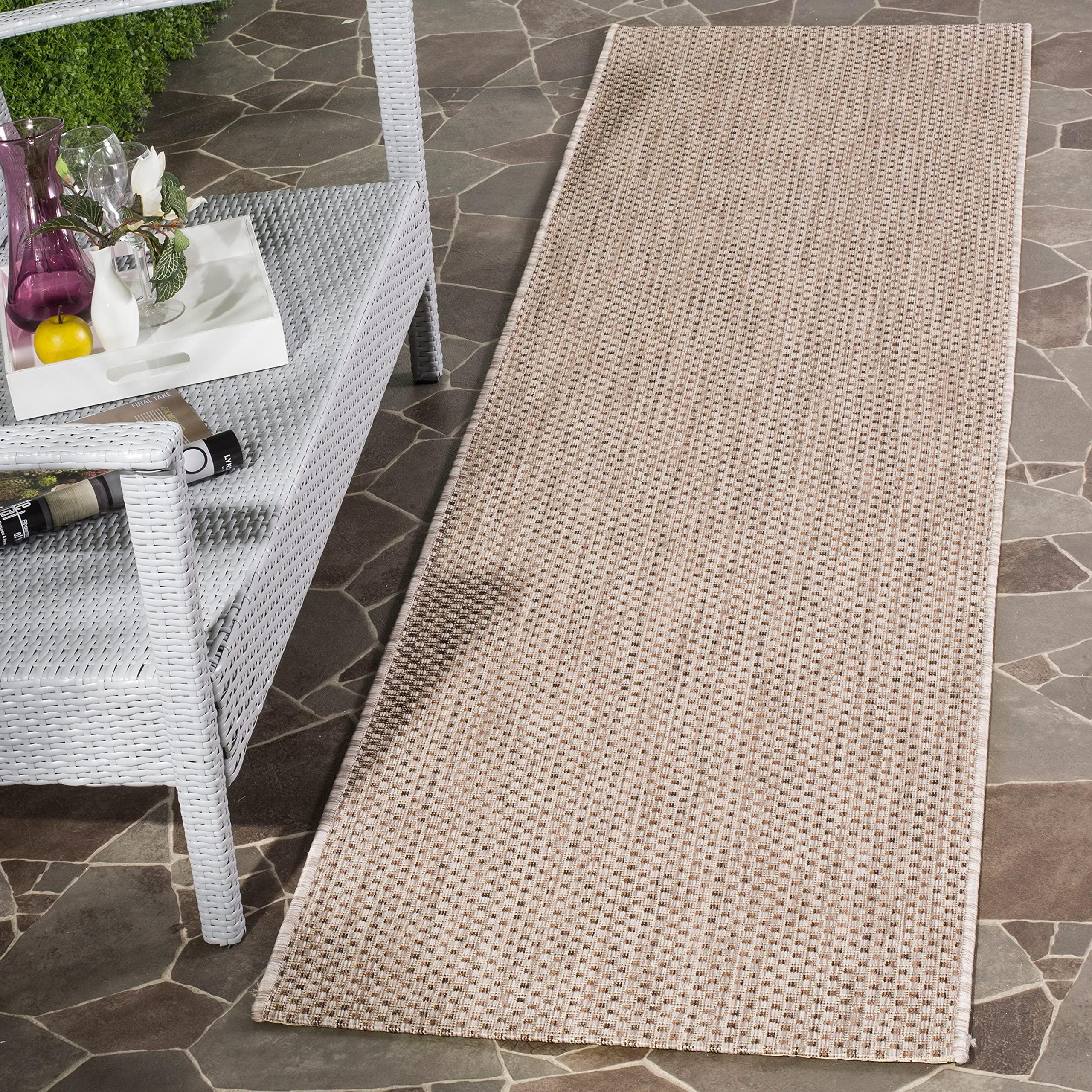 Safavieh Courtyard Collection 2'3' X 6'7' Beige/Brown Cy8521 Indoor/ Outdoor Patio Backyard Mudroom Runner Rug