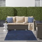 Nourison Essentials Indoor/Outdoor Midnight Blue 4' X 6' Area Rug, Easy -Cleaning, Non Shedding, Bed Room, Living Room, Dining Room, Backyard, Deck, Patio (4X6)