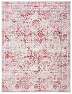 Safavieh Brentwood Collection Area Rug - 10' X 13', Ivory & Red, Medallion Distressed Design, Non-Shedding & Easy Care, Ideal Fo