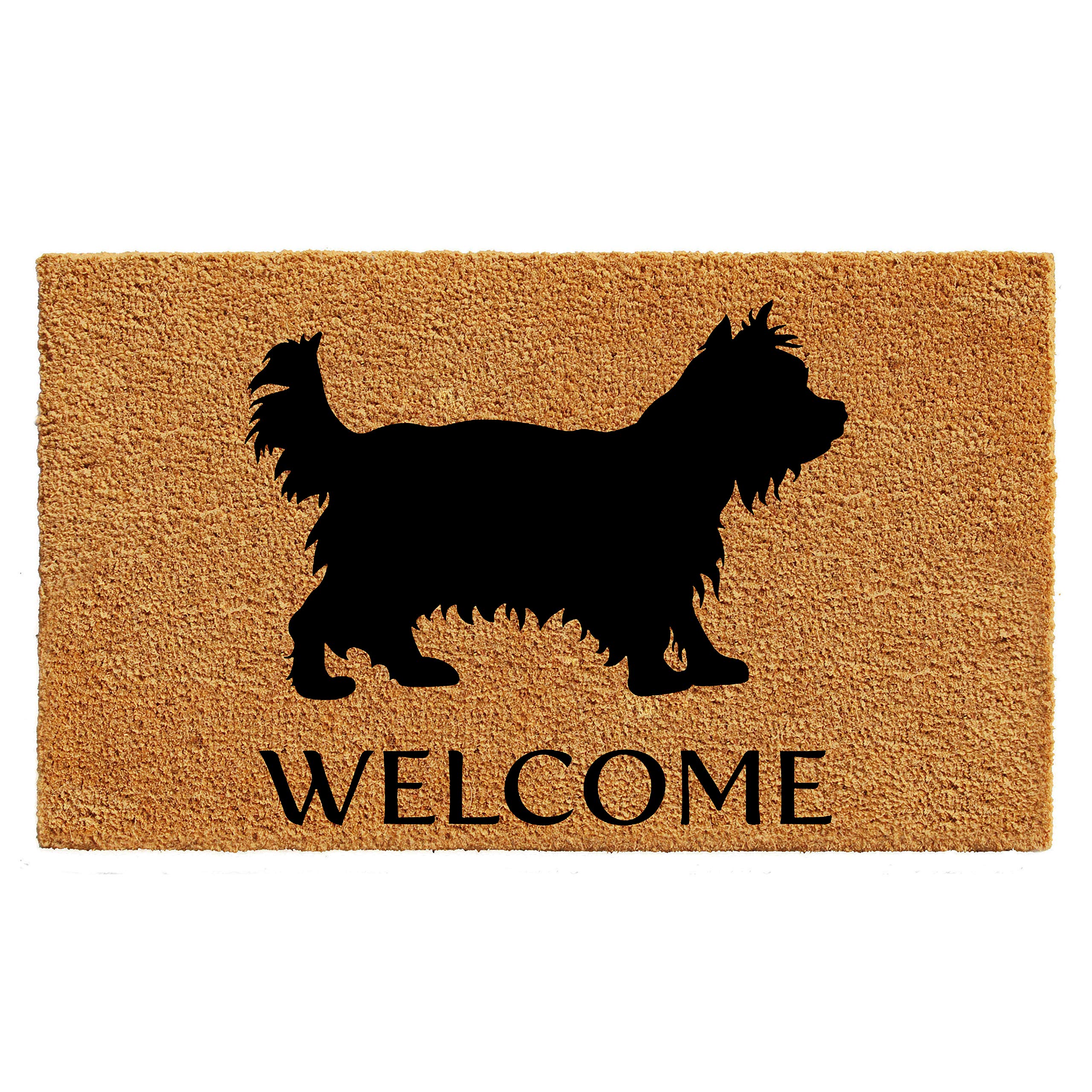 Calloway Mills Az105571729 Yorkshire Terrier Doormat, 17' X 29', Natural/Black
