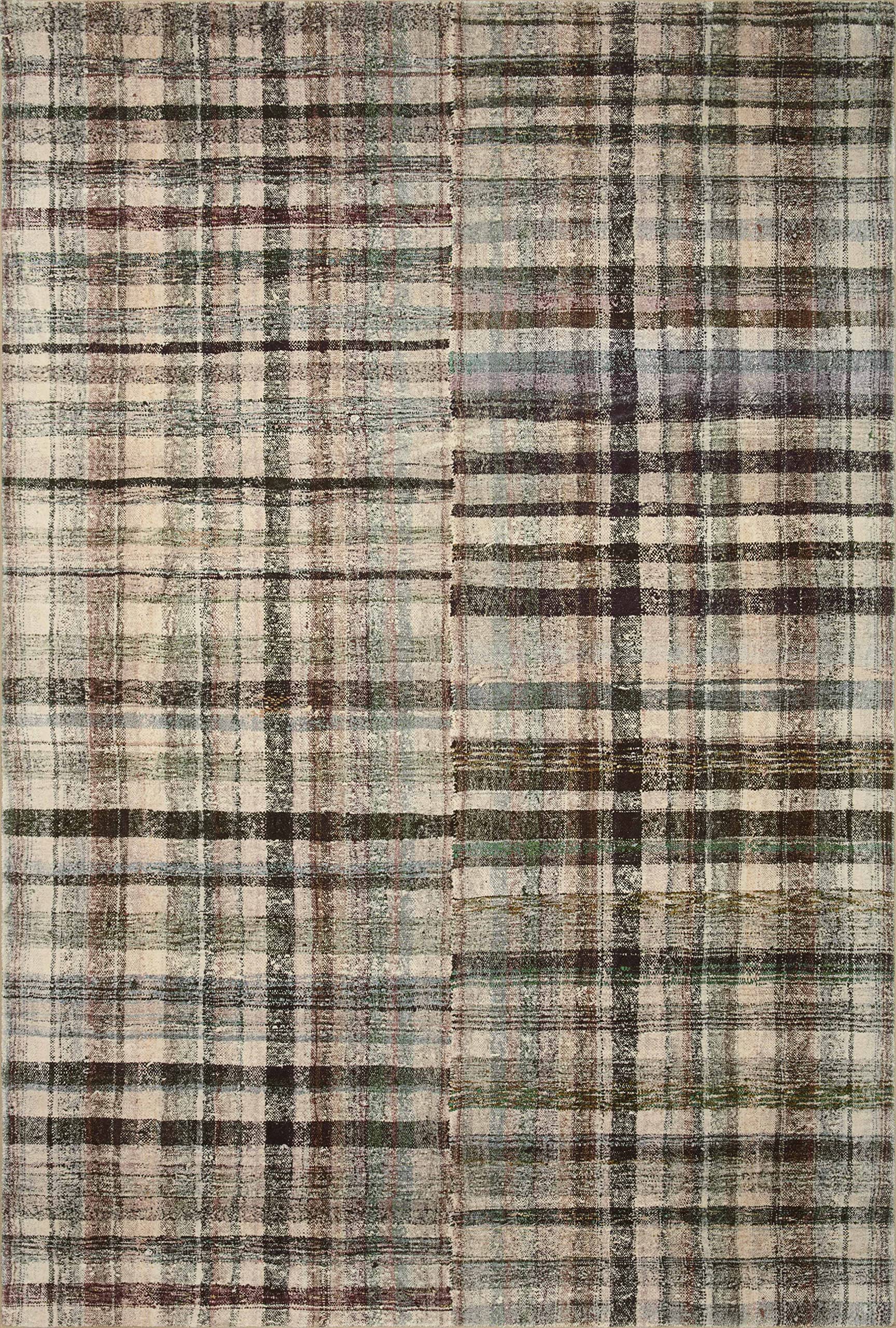 Loloi Chris Loves Julia X Humphrey Collection, Forest & Multi 2'-0'' X 5'-0'' Area Rug - Plaid Accent Rugs For Living Room, Bedr