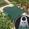 Amgo 10' X 48' Green Rectangle/Square Super Ring Sun Shade Sail Order To Make Upf50+ Agsrr Canopy Awning Shades For Patio, 98% U