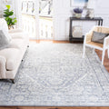 SAFAVIEH Brentwood Collection Area Rug - 10' x 13', Light Grey & Ivory, Medallion Distressed Design, Non-Shedding & Easy Care, I