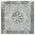 SAFAVIEH Tucson Collection Area Rug - 6 Square, Dark Sage & Ivory, Persian Design, Non-Shedding Machine Washable & Slip Resista