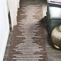 Jonathan Y Smb124B-210 Zolak Berber Stripe Geometric Indoor Outdoor Area Rug Bohemian Contemporary Easy Cleaning Bedroom Kitchen Backyard Patio Non Shedding, 2 X 10, Brown/Beige