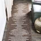 Jonathan Y Smb124B-210 Zolak Berber Stripe Geometric Indoor Outdoor Area Rug Bohemian Contemporary Easy Cleaning Bedroom Kitchen Backyard Patio Non Shedding, 2 X 10, Brown/Beige