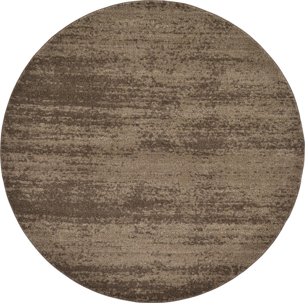 Unique Loom Del Mar Collection Area Rug - Lucille (7' 10'' Round, Brown/ Ivory)