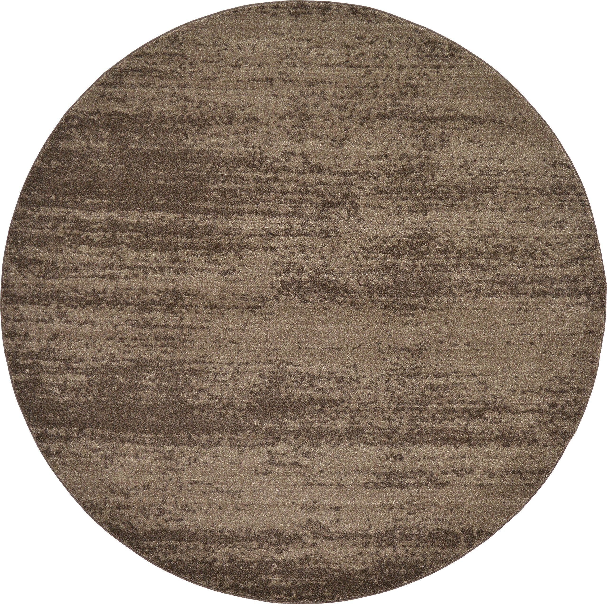 Unique Loom Del Mar Collection Area Rug - Lucille (7' 10'' Round, Brown/ Ivory)