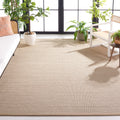 SAFAVIEH Natural Fiber Collection Area Rug - 10 x 14, Marble & Linen, Border Sisal Design, Easy Care, Ideal for High Traffic A