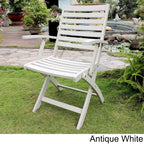 International CaravanInternational Caravan Royal Fiji Acacia Wood Folding Ladder Back Armchair (Set of 2) Barn Red