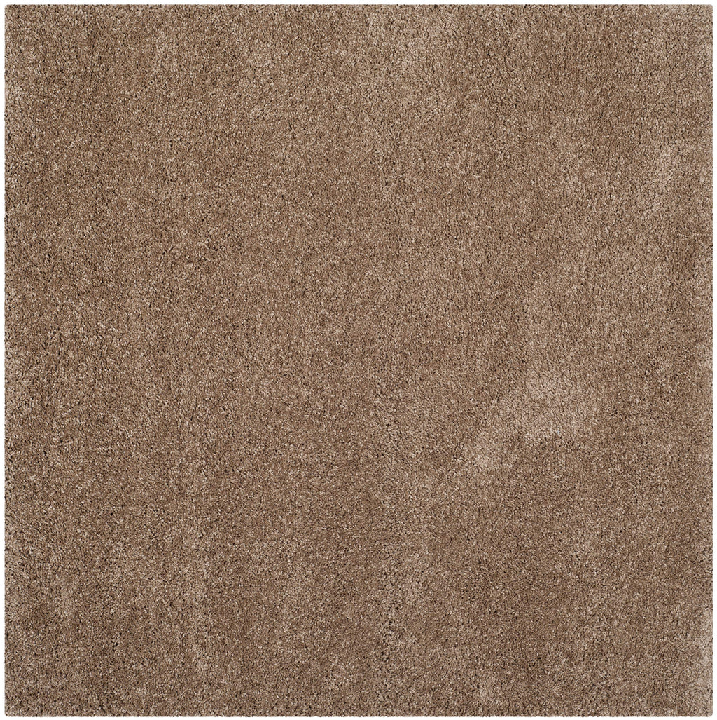 Safavieh Milan Shag Collection Area Rug - 8' Square, Dark Beige, Solid Design, Plush 1.8-Inch Thick, Non-Shedding, Ideal For Hig