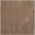 Safavieh Milan Shag Collection Area Rug - 8' Square, Dark Beige, Solid Design, Plush 1.8-Inch Thick, Non-Shedding, Ideal For Hig